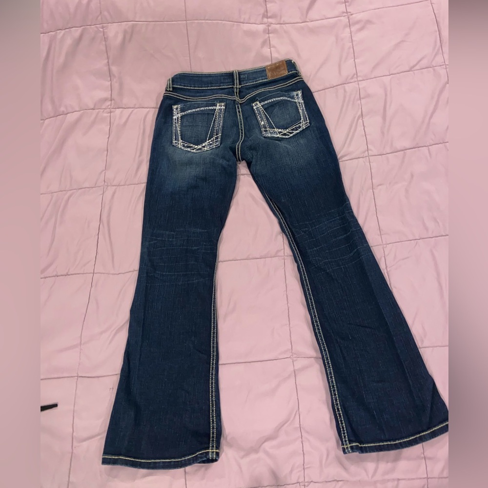 BKE Dark Blue Flare Jeans - Picture 2 of 8